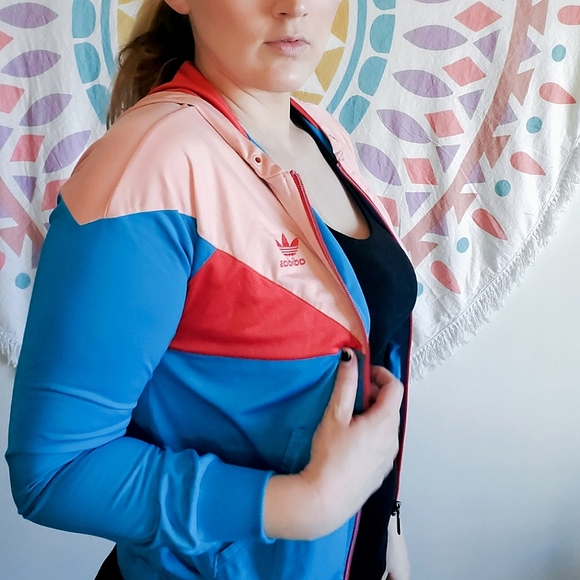 ADIDAS Originals Women's Red Blue Colorblock - Picture 5 of 10